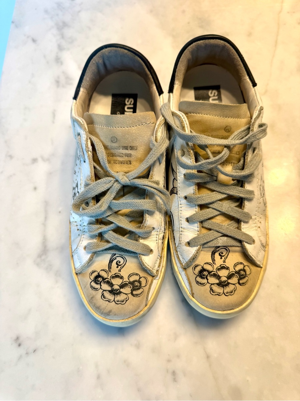 Golden Goose Super-Star White and Black Sneaker